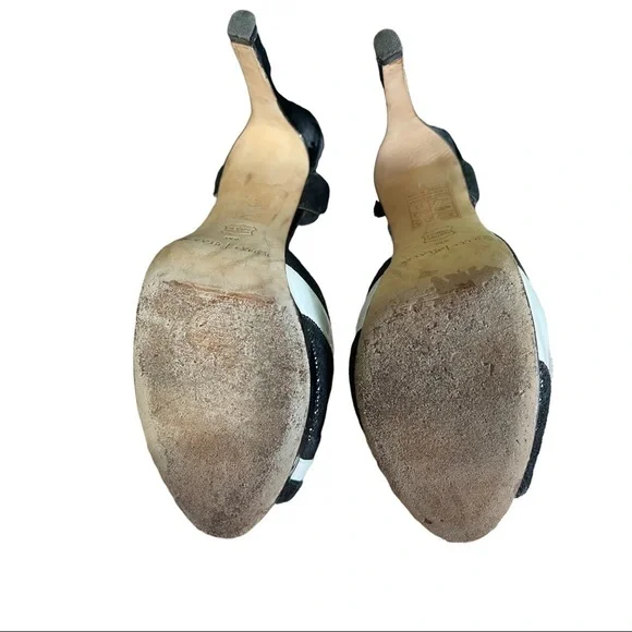 WHBM Black and White Platform High Heels Size 8 - Picture 5 of 7